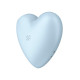 Вакуумный стимулятор-сердечко с вибрацией Satisfyer Cutie Heart Blue