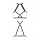 Портупея из стреп с кружевом Passion Exclusive LORRY BRA S/M, black