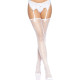 Чулки Leg Avenue Daisy Dot Fishnet Stockings One Size White