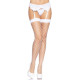 Чулки в крупную сетку Leg Avenue Fence Net Thigh Highs White, one size