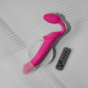 Безремневой страпон с вибрацией Strap-On-Me Vibrating Fuchsia XL, диам. 4,7см, пульт ДУ, регулируемый
