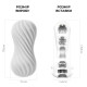 Мастурбатор Tenga Flex Silky White с изменяемой интенсивностью, можно скручивать