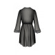 Пеньюар Passion AMBERLY PEIGNOIR black, XXL/XXXL, пояс в комплекте