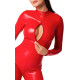 Комбинезон Noir Handmade F353 Red powerwetlook overall - 3XL