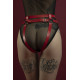 Гартеры Feral Feelings - Belt Briefs, трусики, натуральная кожа, цвет красный
