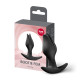 Анальна пробка Fun Factory BOOTIE FEM Black, у вигляді бутона, діаметр 2,9 см, тонкий обмежувач