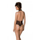Эротическое боди Passion TRISHA BODY, XXL/XXXL, black, с открытыми чашками