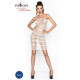 Бодистокинг Passion BS033 white, платье-сетка на бретелях, прозрачное