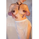 Пестис-сердечка з пензликами та чокером JSY Nipple Sticker AC8015 Red