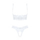 Эротический комплект Obsessive Heavenlly 2-pcs cupless set XL/2XL, открытая грудь, с доступом