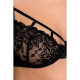 Комплект белья Passion Exclusive HAYA SET S/M, black, стринги, лиф, пояс для чулок