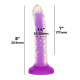 Светящийся в темноте фаллоимитатор ADDICTION Rave 8″ Glow in the Dark Dildo Purple Confetti , 20,3 см