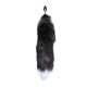 Металева анальна пробка Лисячий хвіст Alive Black And White Fox Tail S  (м'ята упаковка!!!)