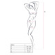 Бодистокинг Passion BS034 red, комбинезон, имитация боди и чулок