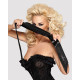 Атласна пов’язка маска Obsessive Blindfold black One size, чорна (м'ята упаковка!!!)