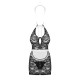 Эротический костюм горничной Obsessive Servgirl costume S/M, халат, стринги, фартук, обруч