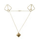 Зажимы для сосков с тяжелой подвеской LOCKINK Nipple Clamps with Heavy Pendant - Golden