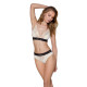 Эластичный топ с кружевом Passion PS001 TOP S, ecru