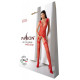 Бодистокинг с плетением на груди Passion BS099 One Size, red, открытый доступ, имитация подвязок