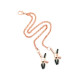 Ошейник с зажимами для сосков Liebe Seele Rose Gold Memory Collar with Nipple Clamps