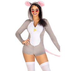 Комбинезон-костюм мышки Leg Avenue Comfy Mouse L, с капюшоном