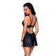 Бебі-дол з еко-шкіри та мережива Passion LOONA CHEMISE L/XL, black
