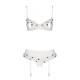 Сексуальный комплект с поясом для чулок Passion LOVELIA SET XXL/XXXL, white