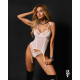 Трусики Obsessive Arrowel White crotchless thong S/M