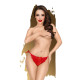 Трусики-слипы Penthouse Too Hot To Be Real M/L Red, кружево, регулируемая посадка