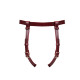 Кожаные трусы для страпона Liebe Seele Wine Red Strap on Harness, универсальный размер