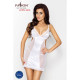 Распродажа!!! Сорочка приталенная с чашечками WILMA CHEMISE white S/M - Passion, трусики
