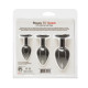 Набор силиконовых анальных пробок BMS Roses Til’ Dawn Silicone Anal Plug Kit Starter Kit Black