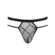 Мужские прозрачные стринги Passion 029 THONG COLLIN L/XL Black, сетка