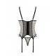 Корсет Passion MARINA CORSET, S/M, beige, с открытыми чашками