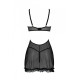 Эротический пеньюар Passion MARINA CHEMISE, L/XL, black