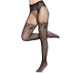 Колготки Leg Avenue Fishnet tights with back seam One size Black, задний шов, кружево, сетка