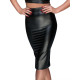 Юбка-карандаш со шнуровкой Noir Handmade F152 Powerwetlook pencil skirt, S, с мокрым эффектом