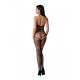 Бодистокинг с плетением на животике Passion BS100 One Size, black, декоративный шов, с доступом