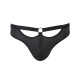 Мужские слипы с вырезами Passion 041 SLIP JOE S/M Black, экокожа, открытые ягодицы