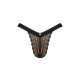 Мереживні трусики із заниженою талією Obsessive Estiqua panties XS/S, black