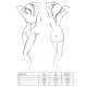 Комплект белья Passion Exclusive BRIDA SET OpenBra 2XL/3XL, black, трусики-танга, пояс, открытый лиф