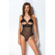 Эротическое боди Passion DOLLY BODY, XXL/XXXL, black, с открытыми чашками