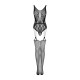 Бодистокинг Obsessive Bodystocking G324 XL/XXL black, силуэтный рисунок