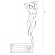 Бодистокинг Passion BS016 red, комбинезон, имитация топа и чулок