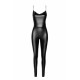 Комбинезон Noir Handmade F306 Mirage catsuit with jewelry rhinestone chain adorning the back - 3XL