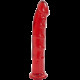 Фаллоимитатор Doc Johnson Jelly Jewels Dong & Suction Cup Red, диаметр 3,6см, антибактериальный ПВХ