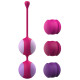 Вагинальные шарики Liebe Kewos — Cerise/Candy Violet, 5 шариков в комплекте, 15, 25, 35, 45 и 55 г