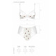 Эротический комплект с рисунком Passion LOVELIA BIKINI XXL/XXXL, white