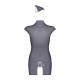 Эротический костюм стюардессы Obsessive Stewardess 3 pcs costume grey L/XL, серый, платье, стринги, 