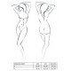 Полупрозрачное боди с вырезами Passion Exclusive Mirajane Body black S/M, black